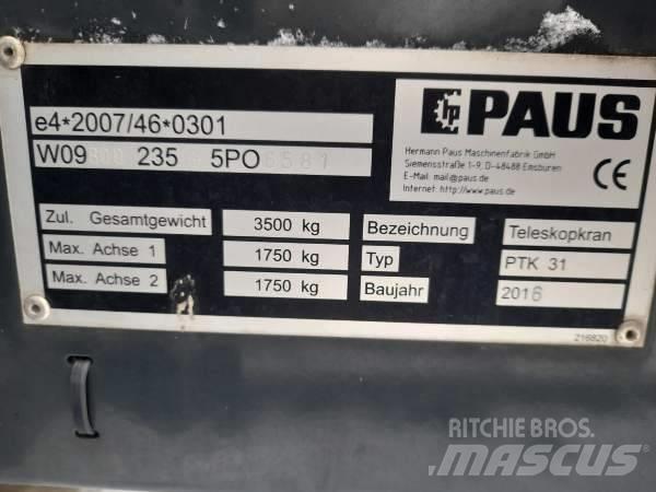 Paus PTK 31 Други кранове/вишки
