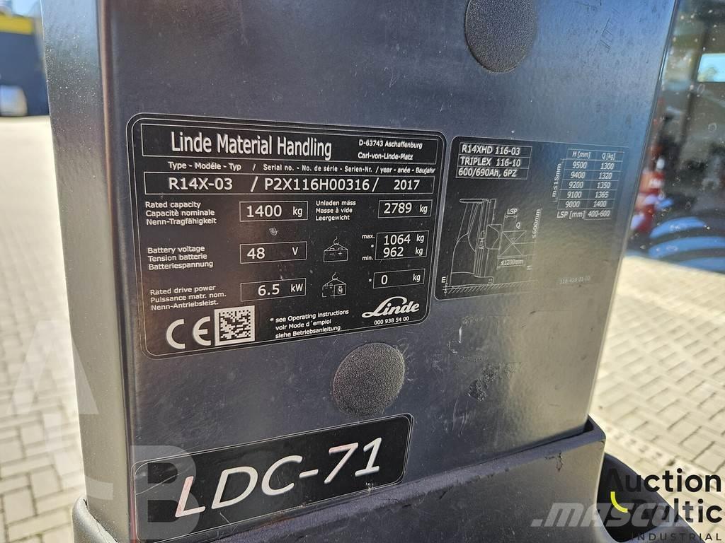 Linde R14X-03 Машини за комисиониране средноповдигачи