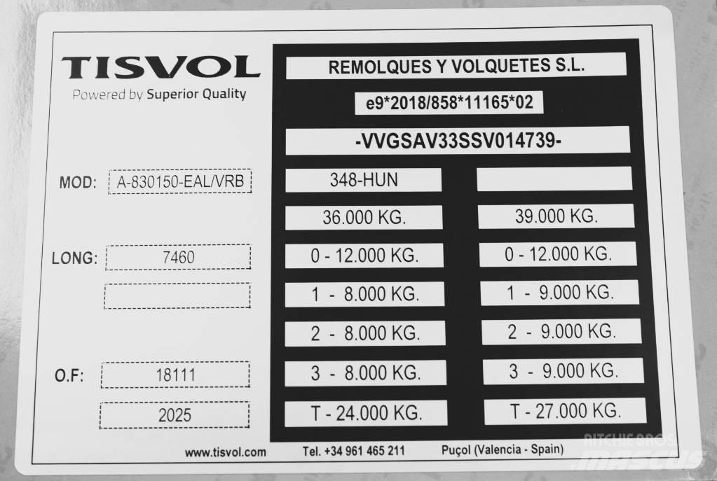  Tisvol 26,8m3 EVR Самосвали