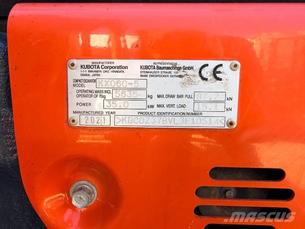 Kubota KX060-5 GLS2 Мини екскаватори < 7 т