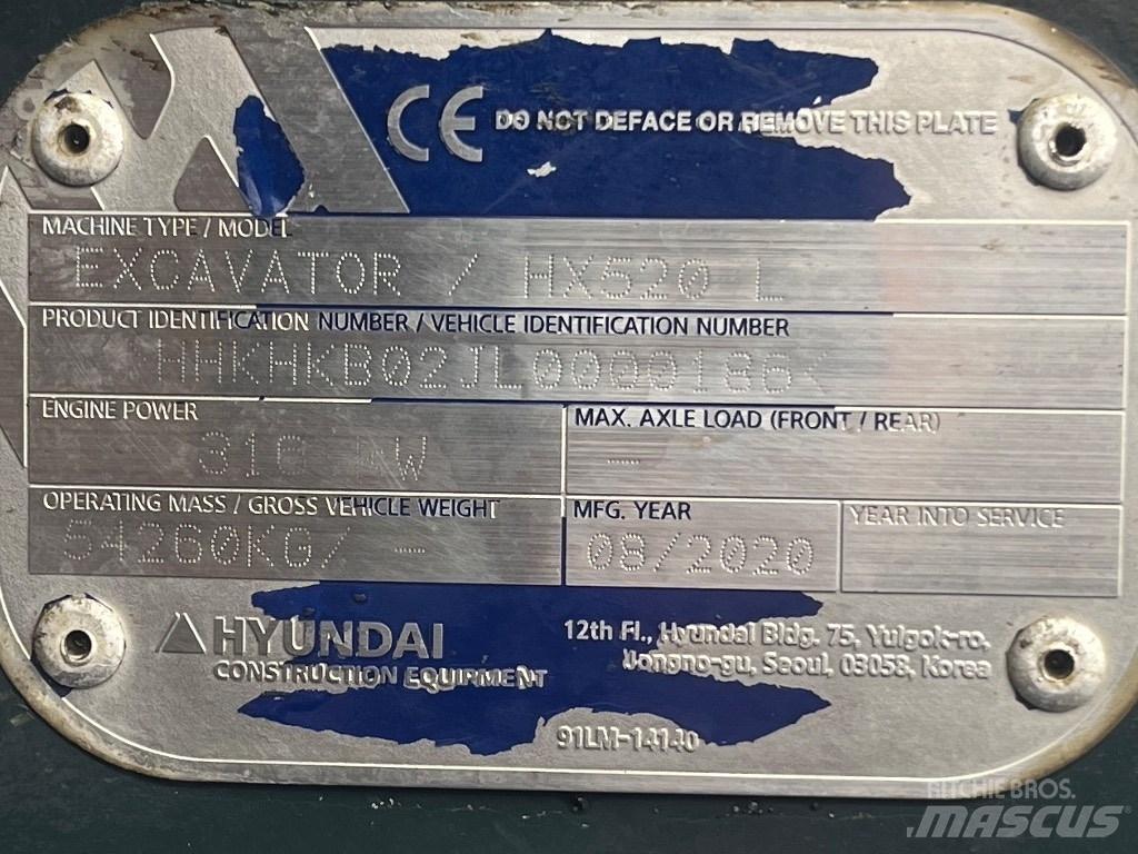 Hyundai HX 520 L Верижен екскаватор