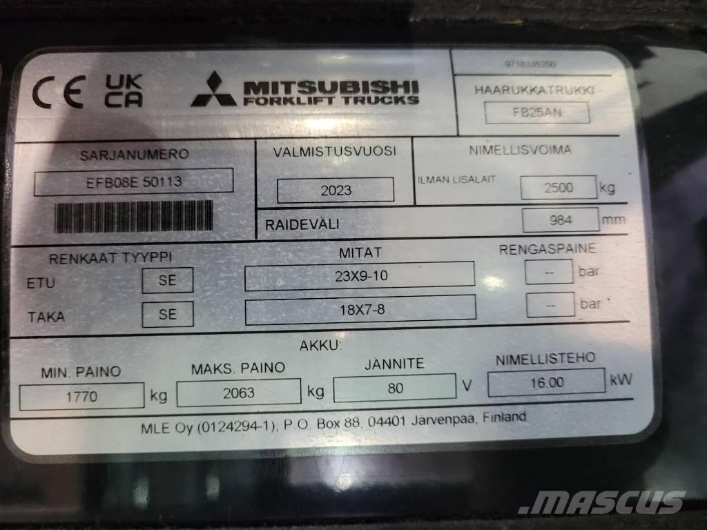 Mitsubishi FB 25 AN Електрически вилични кари-повдигачи
