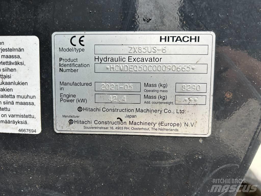 Hitachi ZX85U-6 Средни екскаватори 7т - 12т