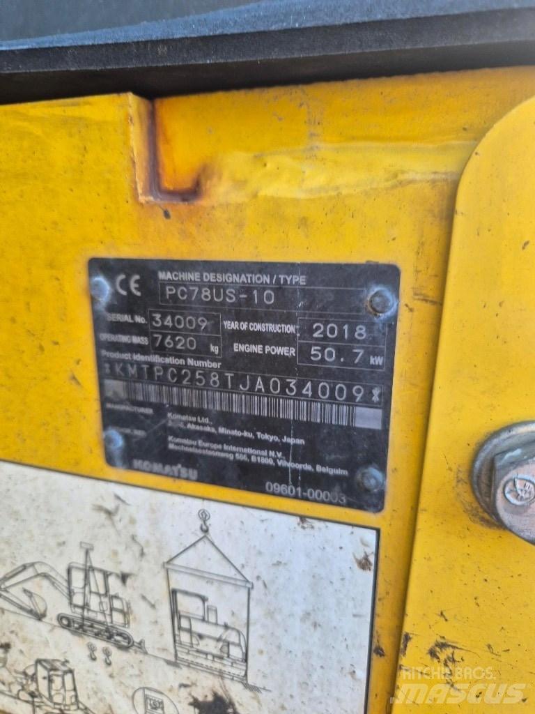 Komatsu Pc 78us-10 Средни екскаватори 7т - 12т
