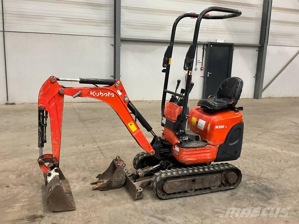 Kubota K 008-3 Мини екскаватори < 7 т