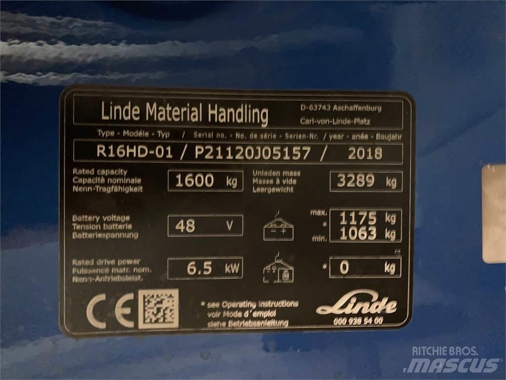 Linde R16HD Ретрак/ Високоповдигач с изместване на вилката напред