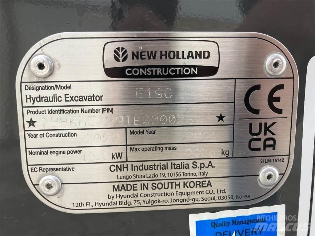New Holland E 19C Мини екскаватори < 7 т