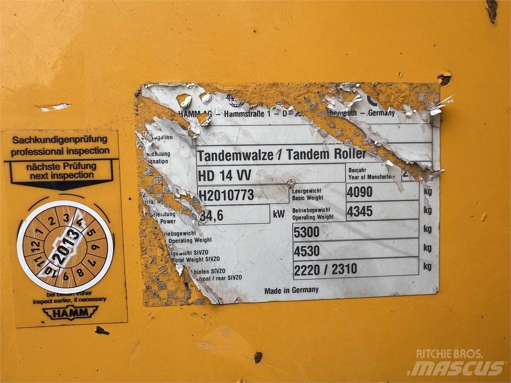 Hamm HD 14 VV Двойни барабанни ролки
