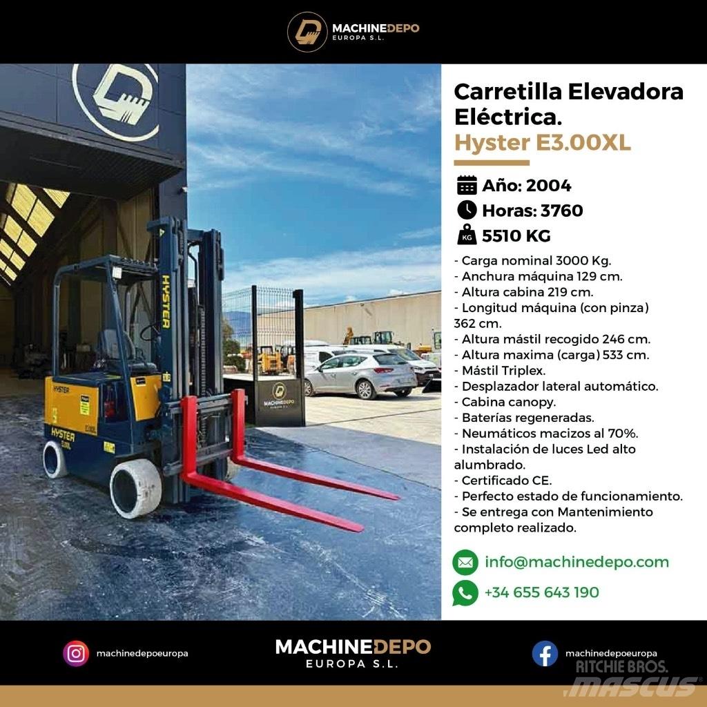 Hyster E3.00XL Електрически вилични кари-повдигачи