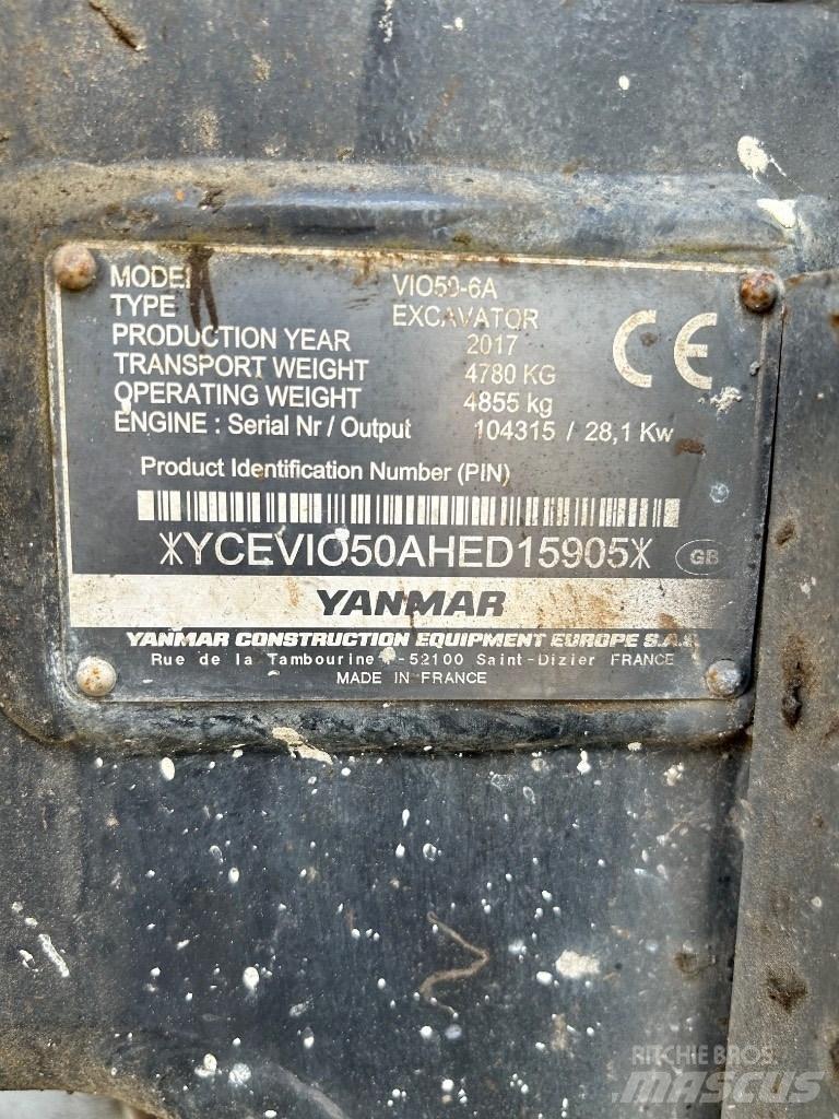 Yanmar VI050 - 6A Мини екскаватори < 7 т