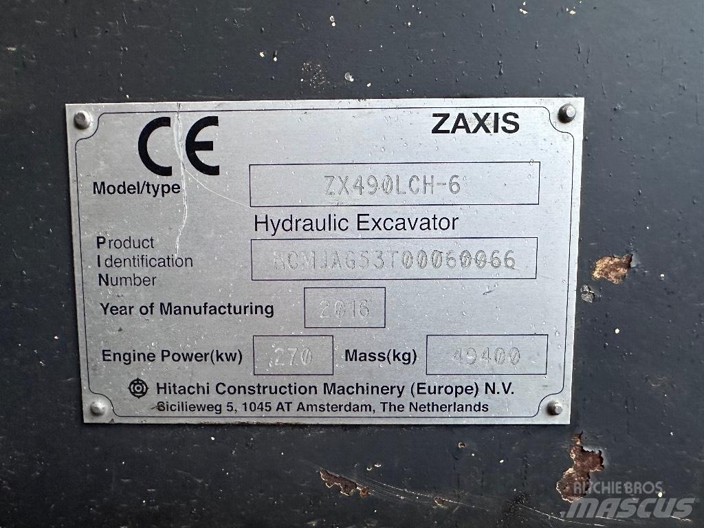 Hitachi ZX 490 LCH Верижен екскаватор