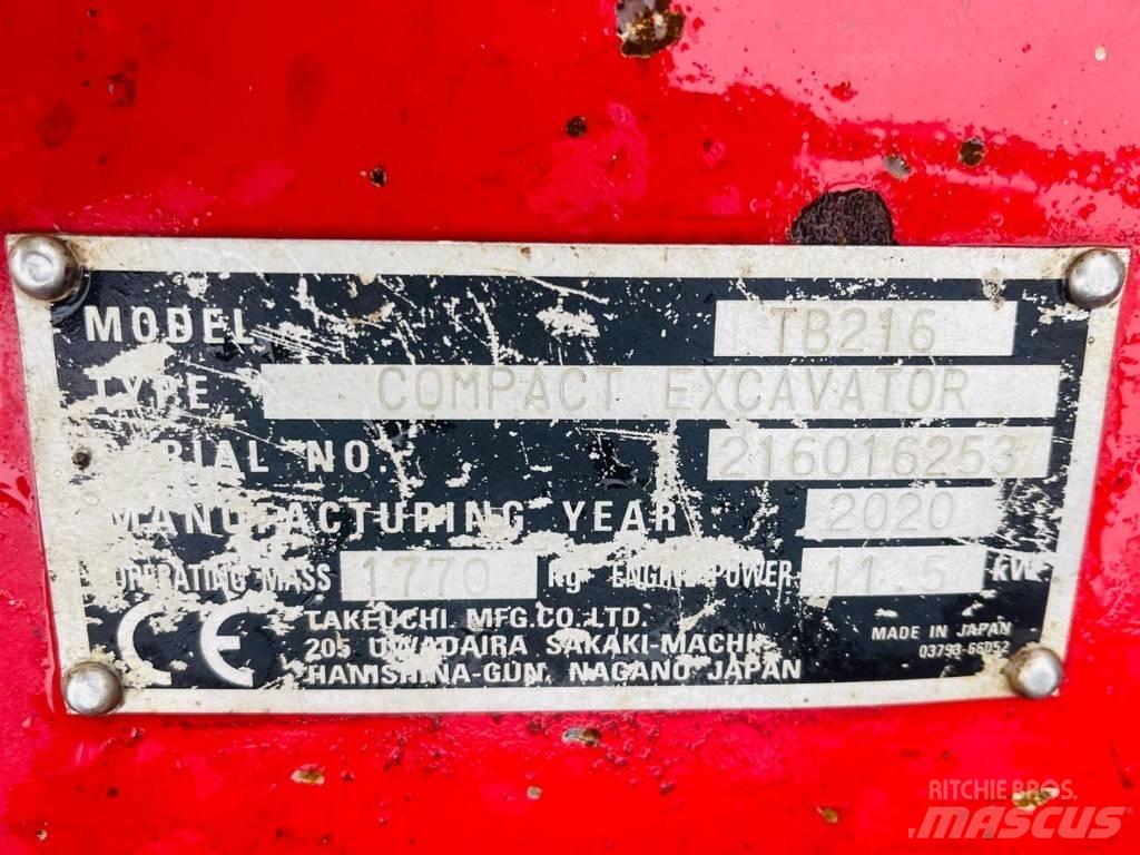 Takeuchi TB 216 Мини екскаватори < 7 т