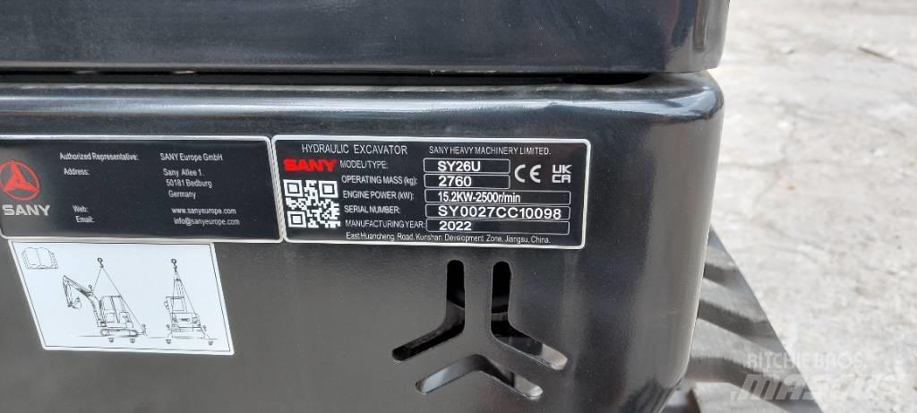 Sany SY 26 U Мини екскаватори < 7 т