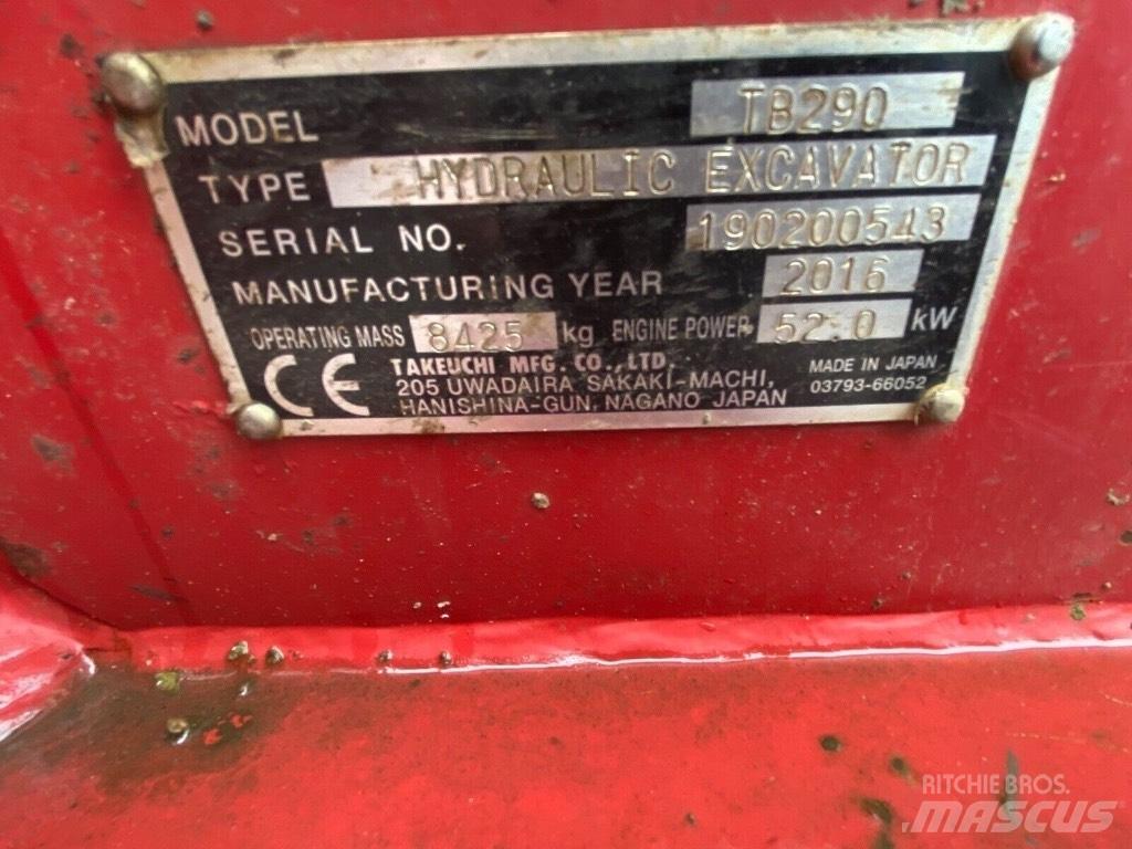 Takeuchi TB 290 Средни екскаватори 7т - 12т