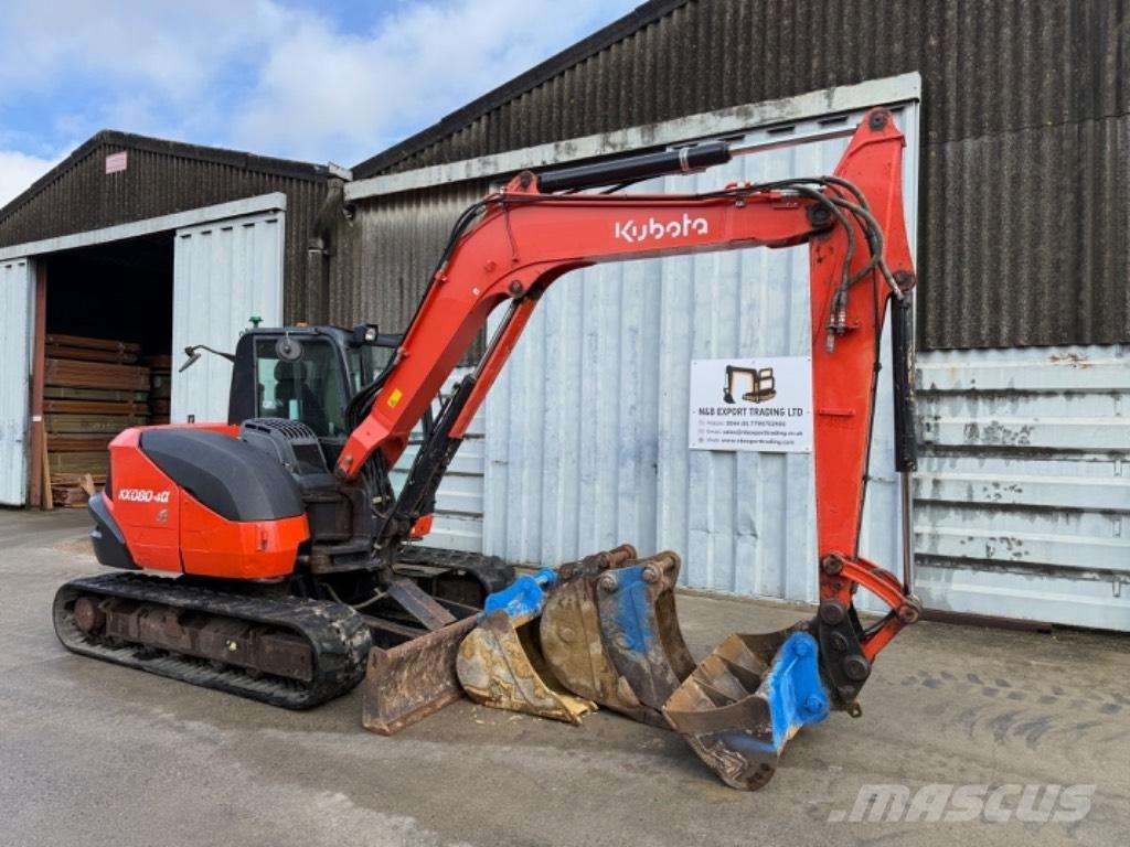 Kubota KX 080 Средни екскаватори 7т - 12т