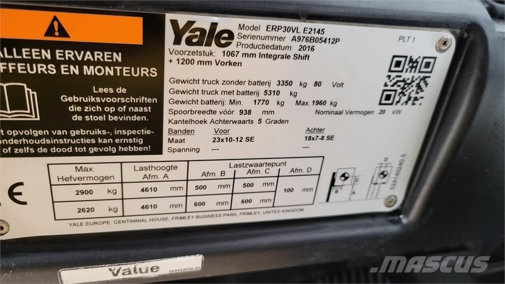 Yale ERP30VL 2016 Електрически вилични кари-повдигачи