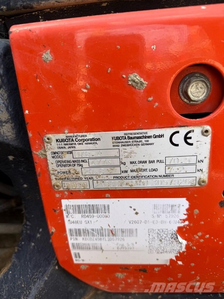 Kubota U 48 Мини екскаватори < 7 т