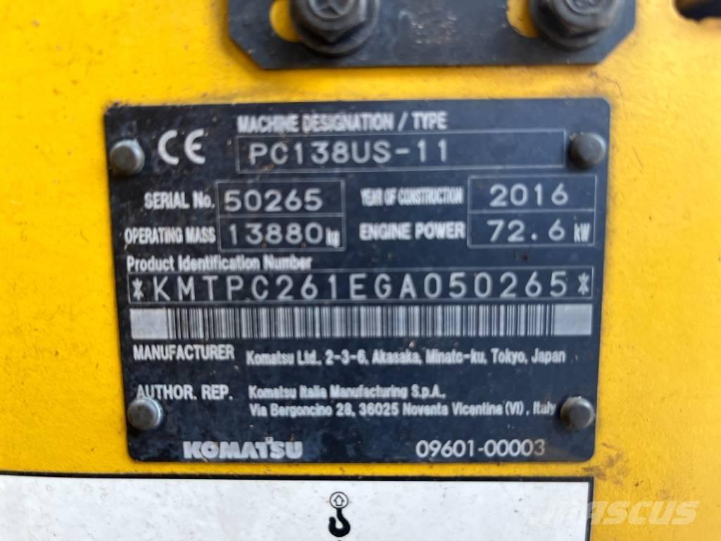 Komatsu PC 138 US-11 Верижен екскаватор