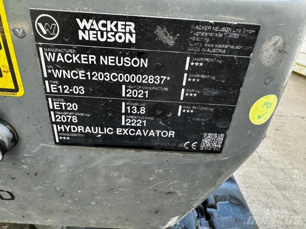 Wacker Neuson ET 20 Мини екскаватори < 7 т