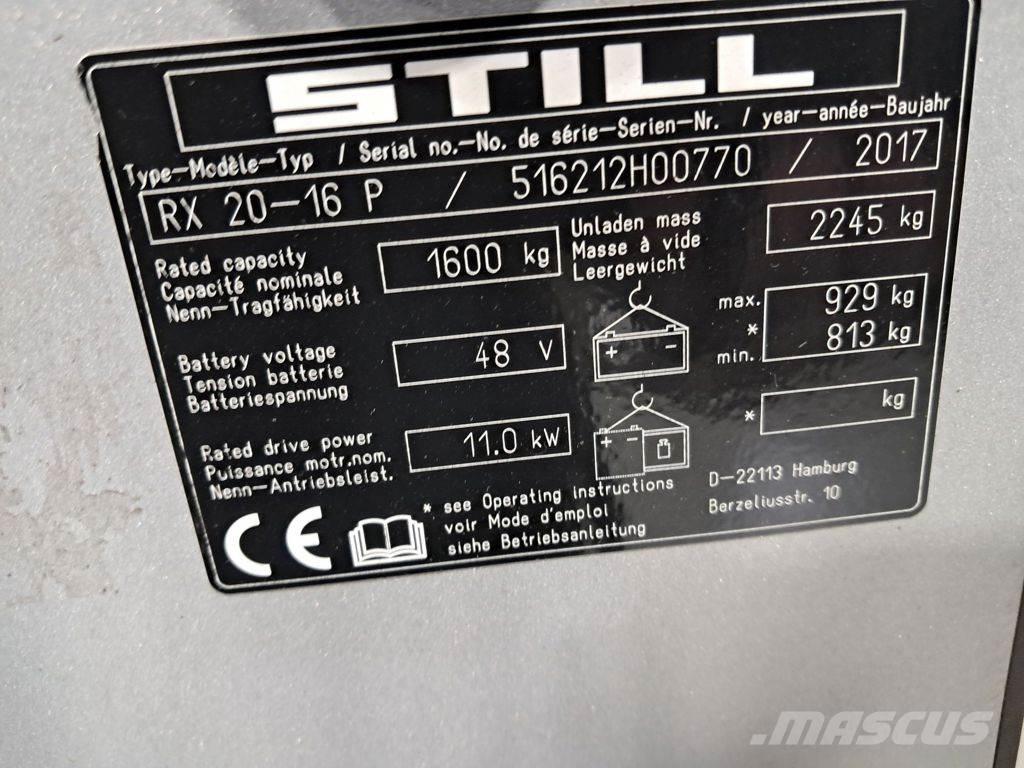 Still RX 20-16 P Електрически вилични кари-повдигачи
