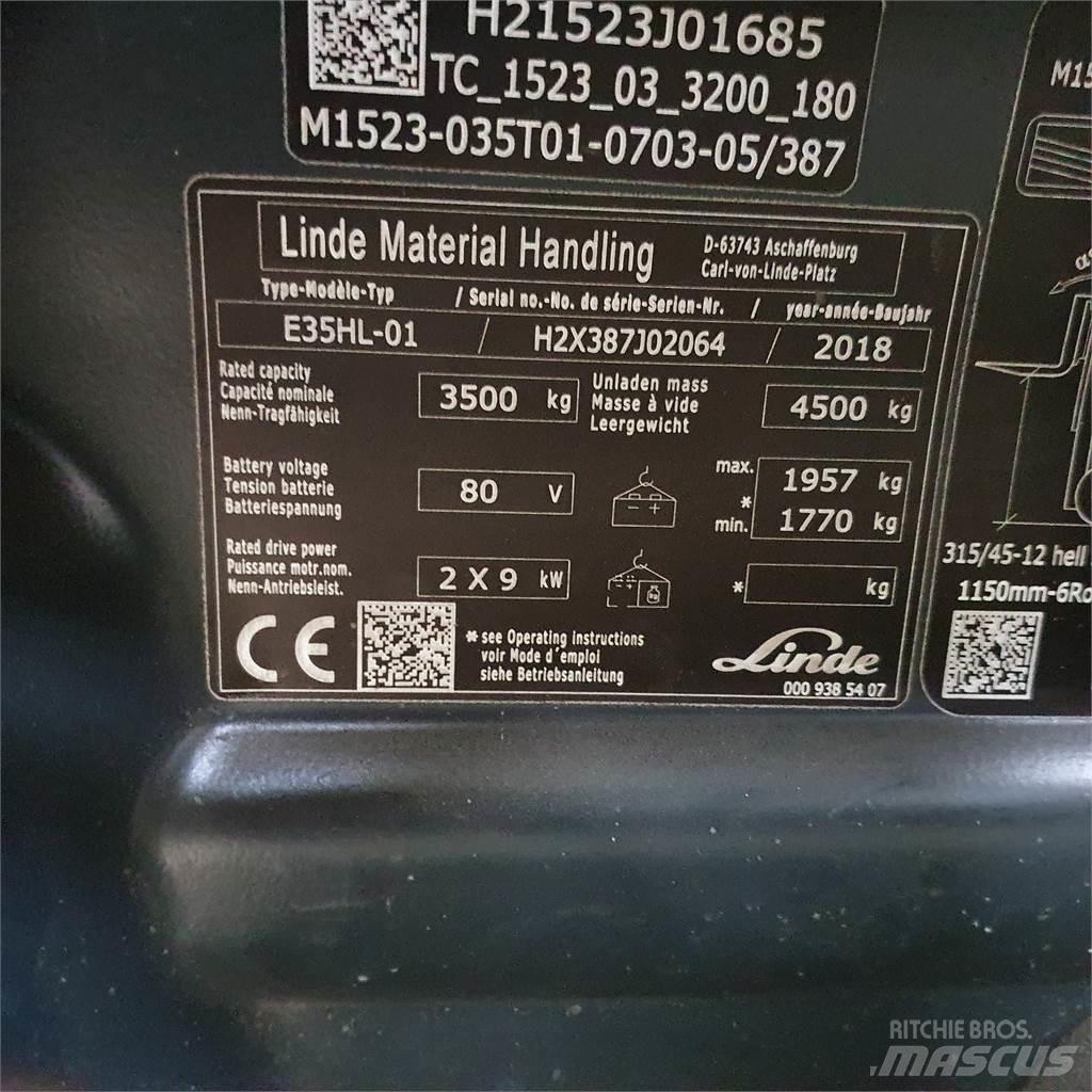 Linde E35HL Електрически вилични кари-повдигачи