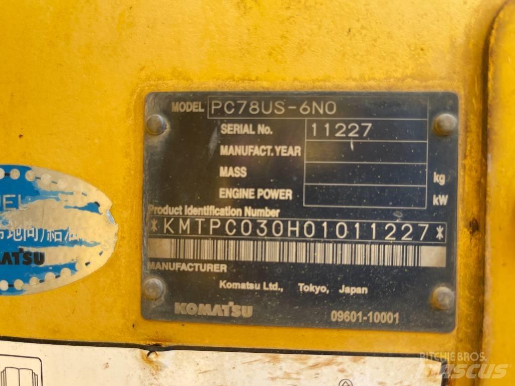 Komatsu PC78US-6N0 Верижен екскаватор