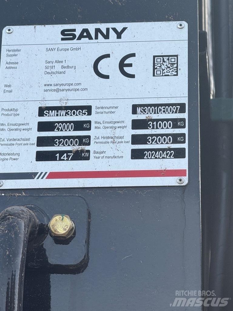 Sany SMHW 30 G5 Оператори на отпадъци/индустрия
