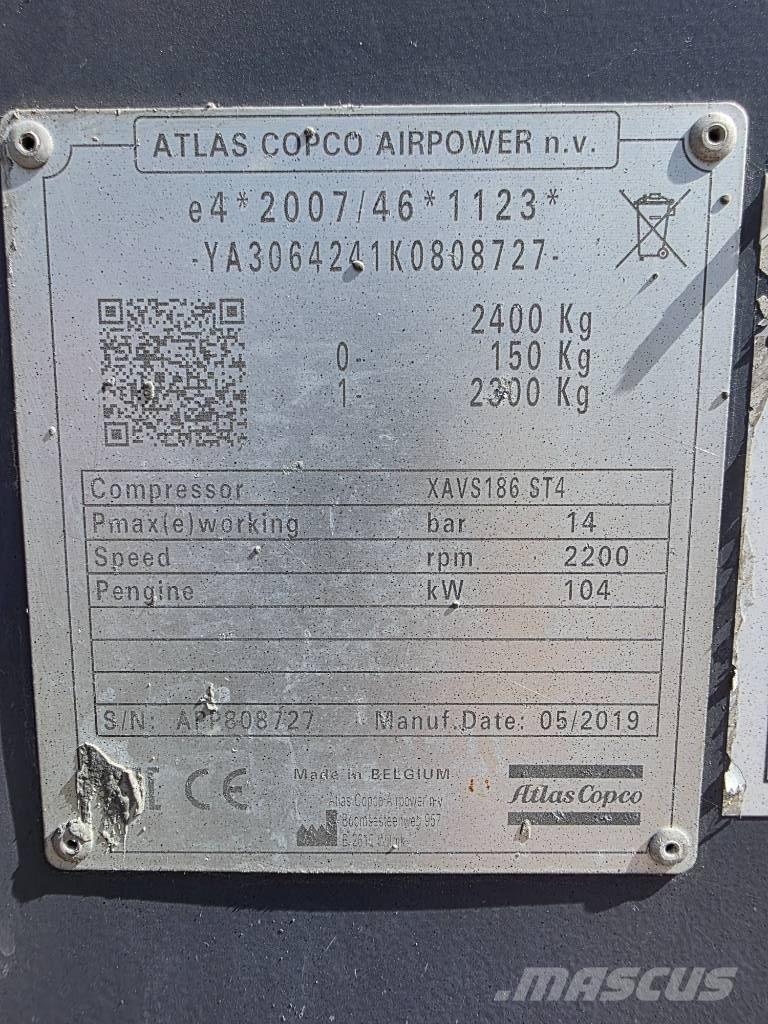 Atlas Copca XAVS186 Бустери със сгъстен въздух