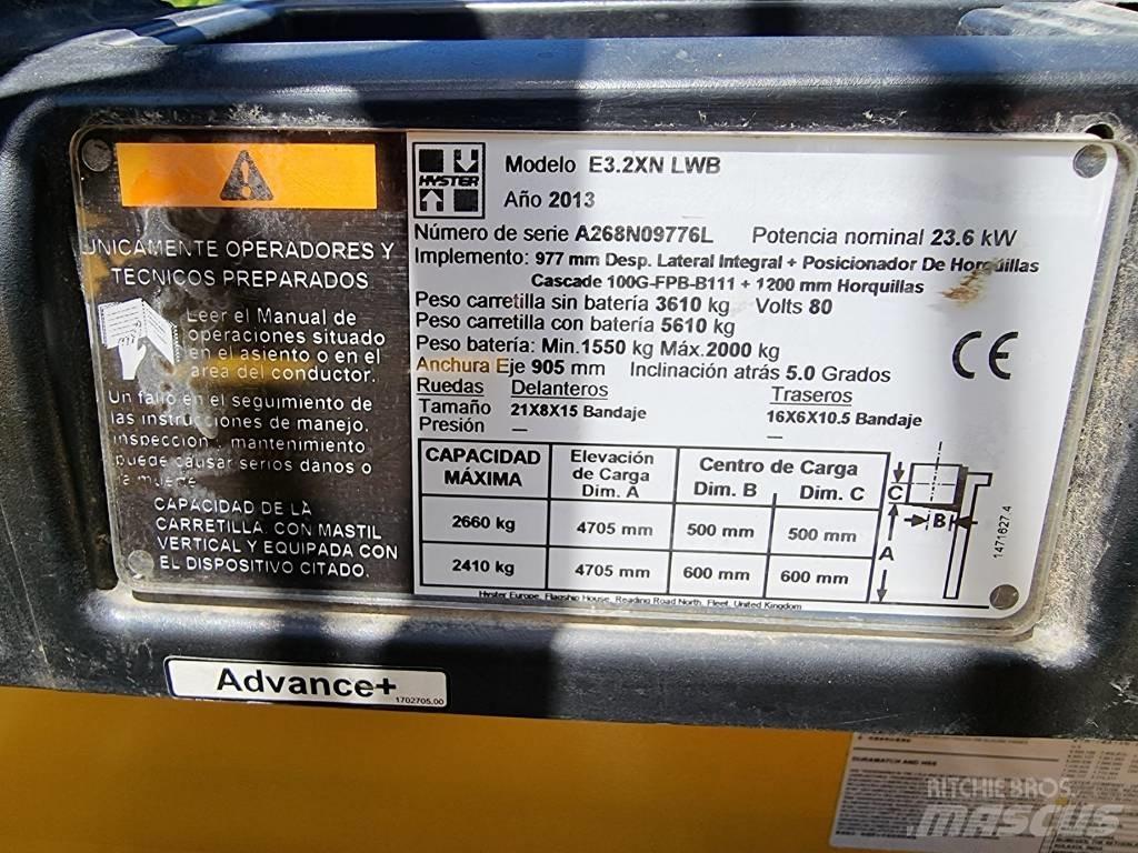 Hyster E 3.20 XN LWB Електрически вилични кари-повдигачи