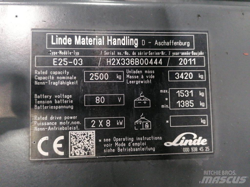 Linde E25-03 Електрически вилични кари-повдигачи