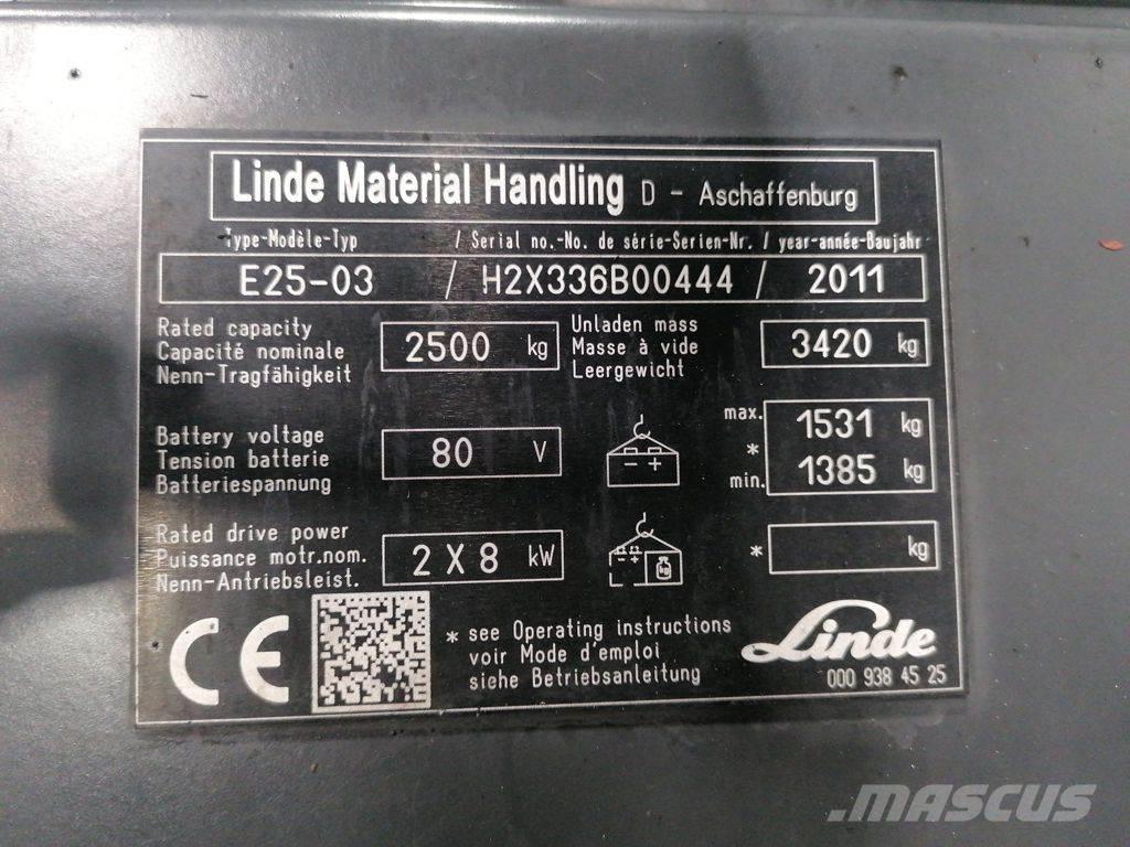 Linde E25-03 Електрически вилични кари-повдигачи