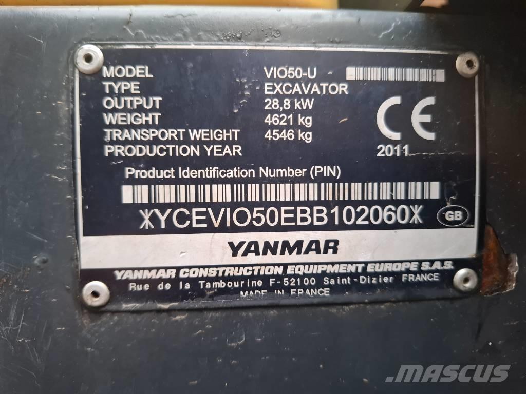 Yanmar VIO50-U Мини екскаватори < 7 т
