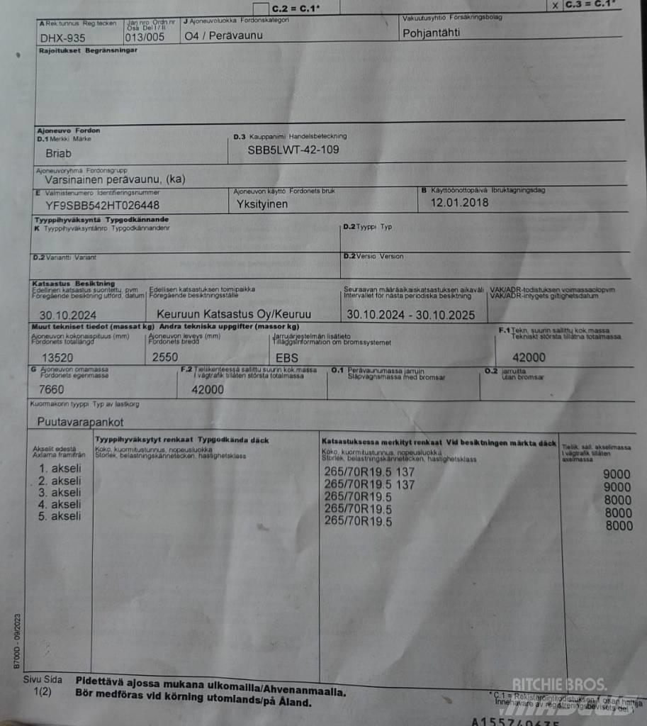 Briab SBB5LWT-42-109 За превоз на дървени трупи