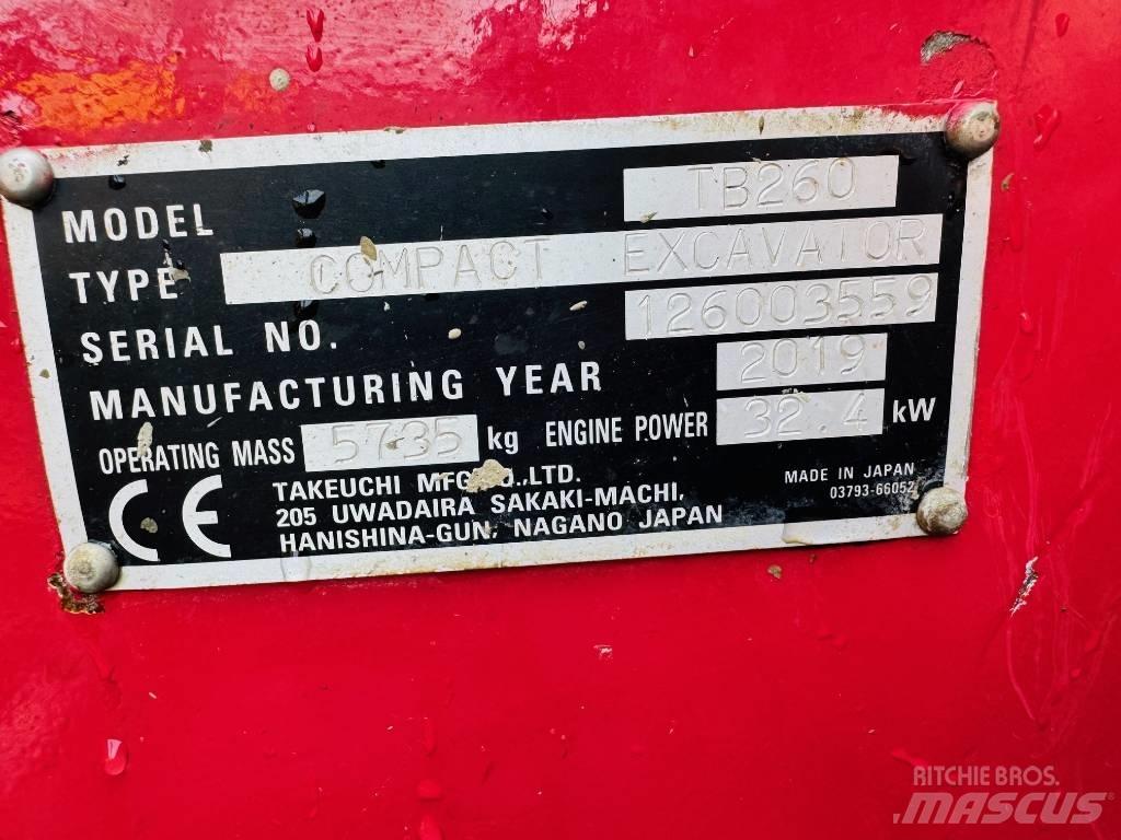 Takeuchi TB 260 Мини екскаватори < 7 т