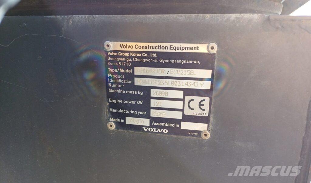 Volvo ECR235EL Верижен екскаватор