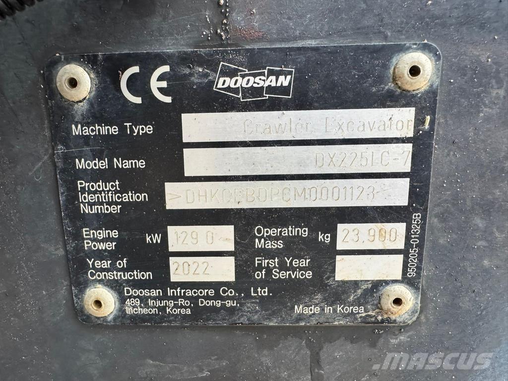 Doosan DX225LC-7 Специални екскаватори
