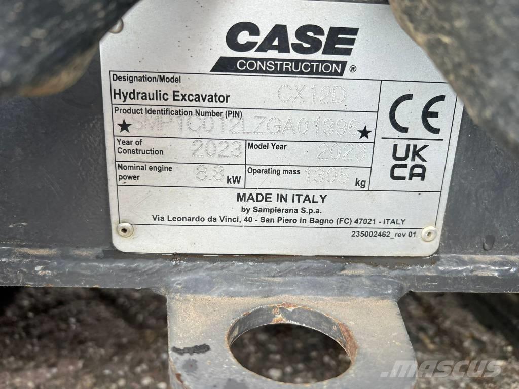 CASE CX 12 D Мини екскаватори < 7 т