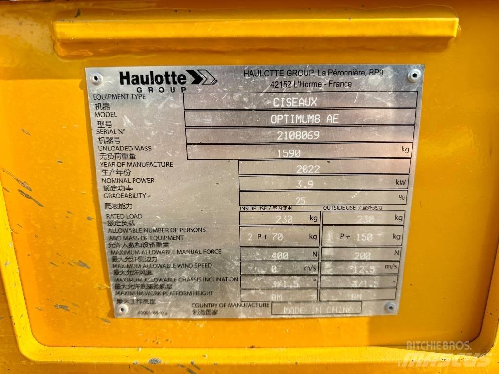 Haulotte OPTIMUM 8 Ножични работни платформи