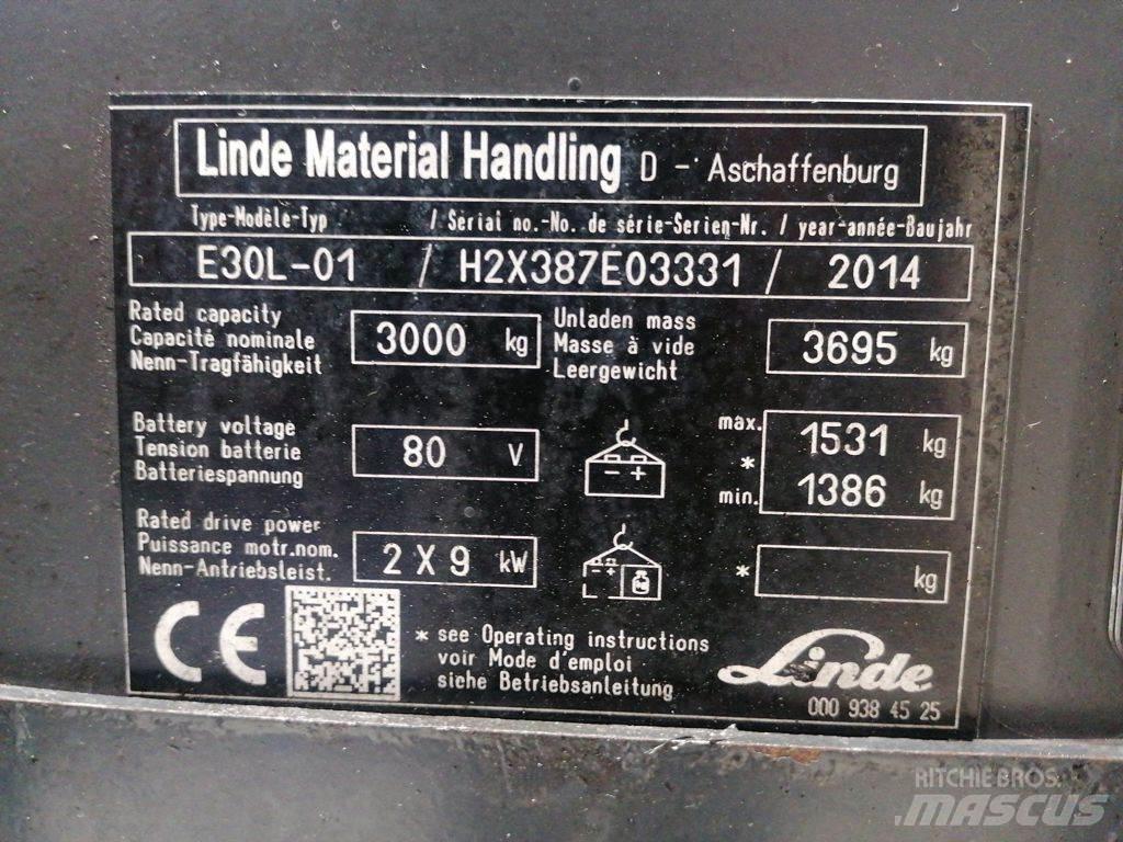 Linde E30L-01 Електрически вилични кари-повдигачи