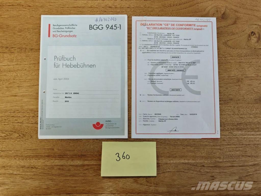 Manitou 280 TJ Телескопични повдигачи
