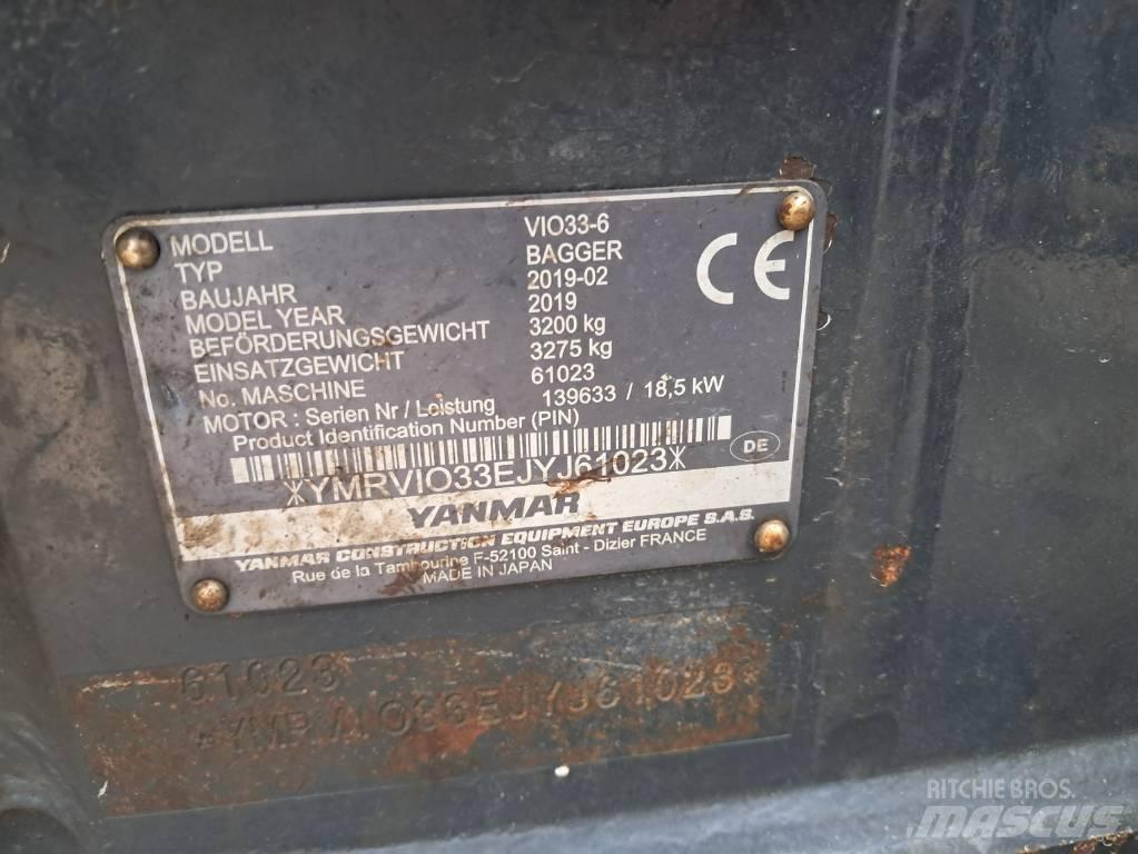 Yanmar Vio 33 Мини екскаватори < 7 т