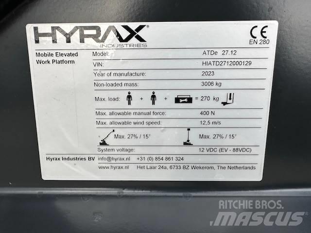 Hyrax ATDe 27.12 Телескопични повдигачи
