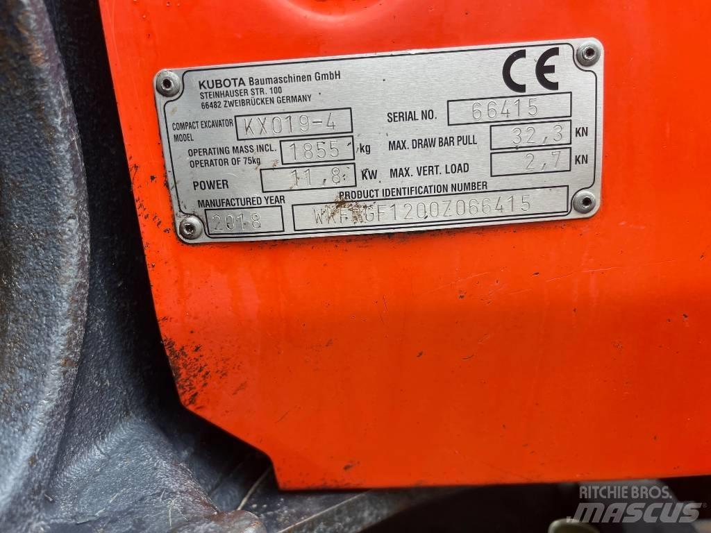 Kubota KX019-4 Мини екскаватори < 7 т