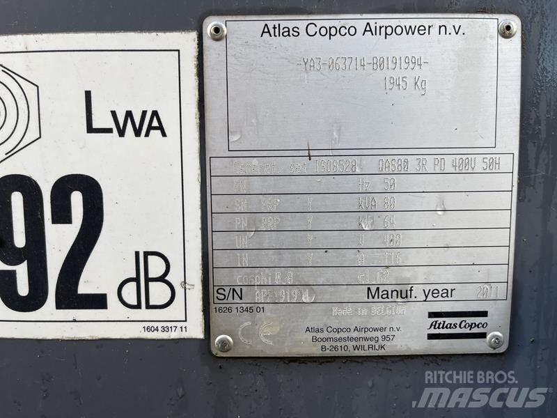 Atlas Copco QAS 80 Дизелови генератори
