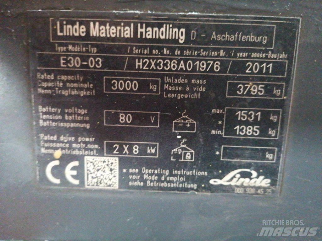 Linde E30-03 Електрически вилични кари-повдигачи