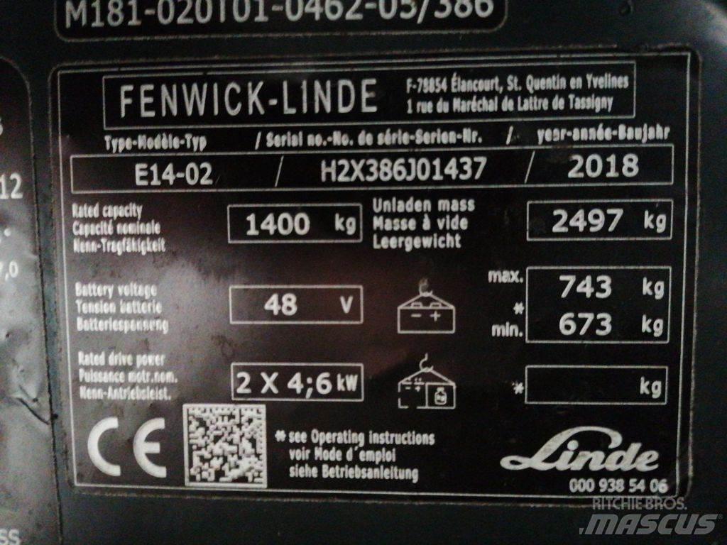 Linde E14-02 Електрически вилични кари-повдигачи