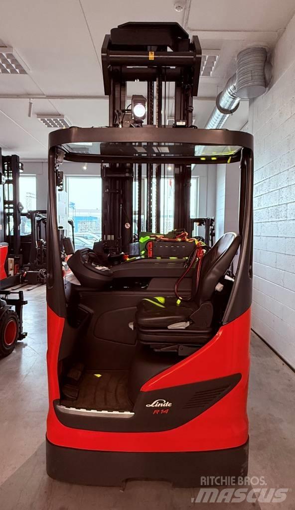 Linde R14/1120 Ретрак/ Високоповдигач с изместване на вилката напред