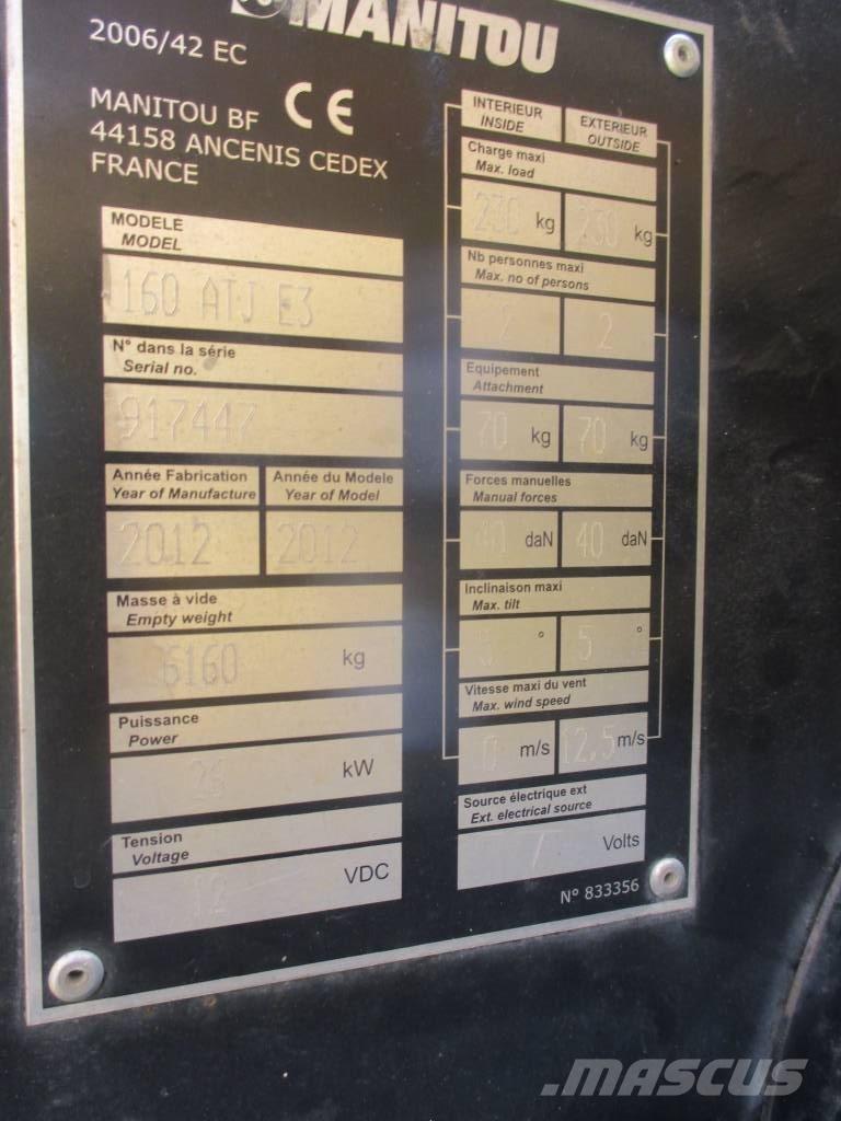 Manitou 160 ATJ Съчленени стрелови подемници