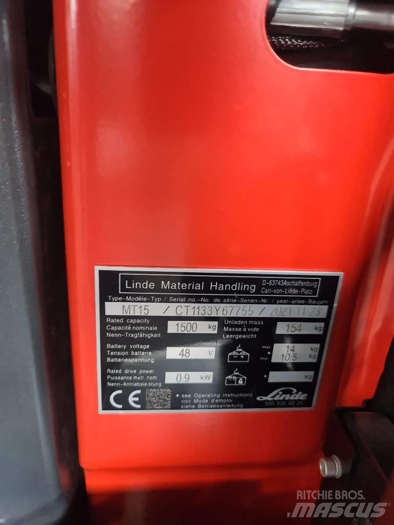 Linde MT15 Електрически вилични кари-повдигачи