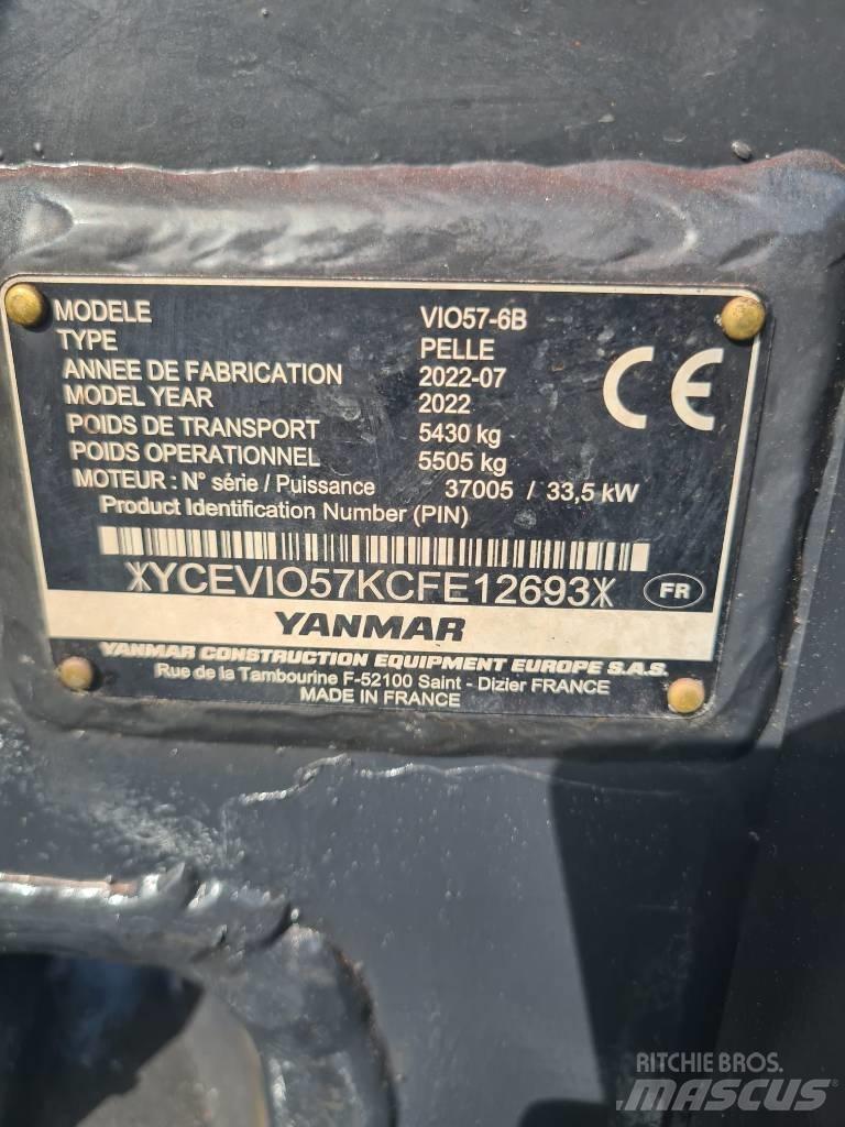 Yanmar Vio 57-6B Мини екскаватори < 7 т
